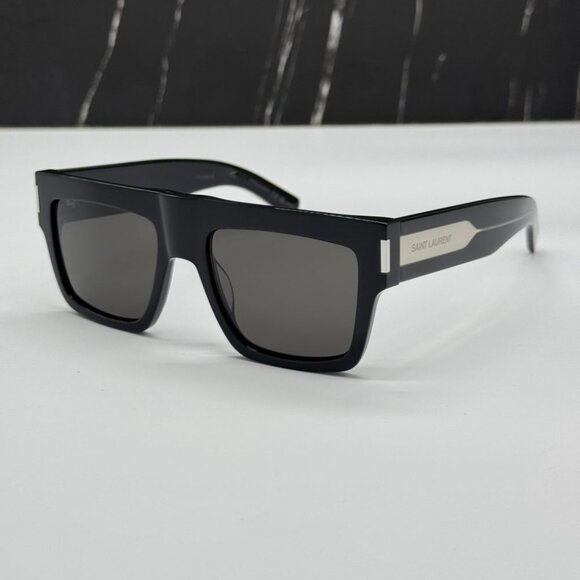 NEW SL628 001 SAINT LAURENT SQUARE BLACK UNISEX SL 628 001 SUNGLASSES - Picture 1 of 9